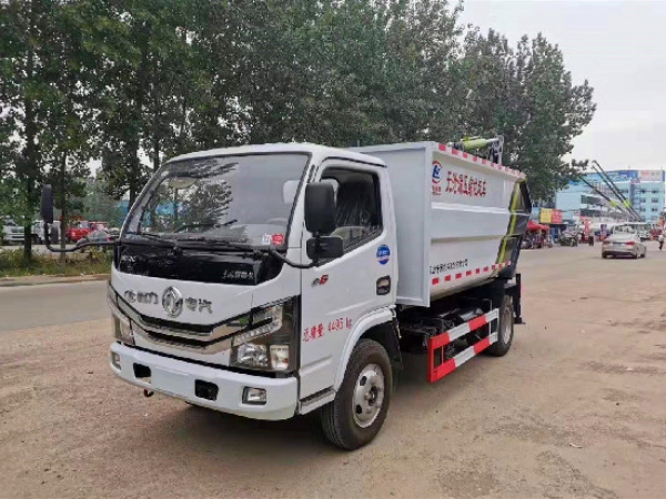 	東風(fēng)小多利卡國六藍(lán)牌無泄漏自裝卸（掛桶）式垃圾車